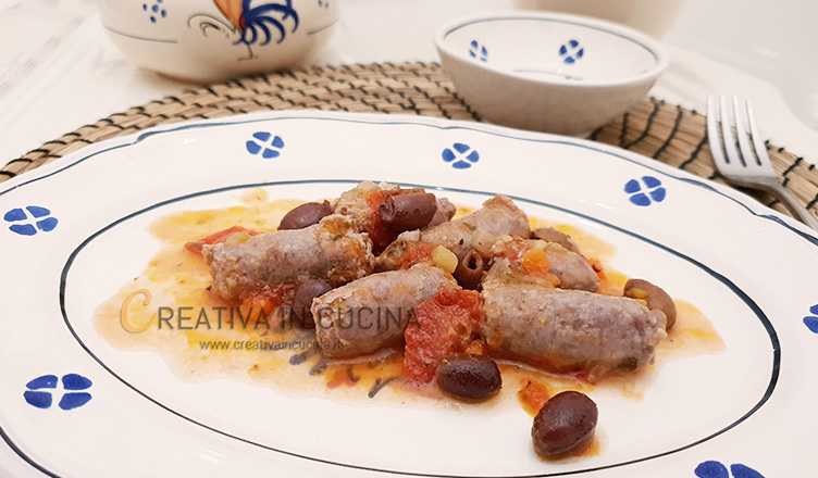 Spezzatino di salsiccia e olive ricetta di Creativaincucina
